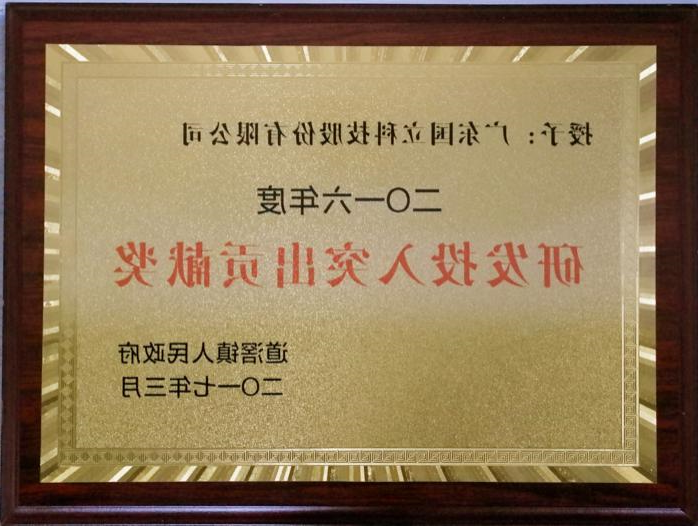 道滘镇2016年度研发投入突出贡献奖